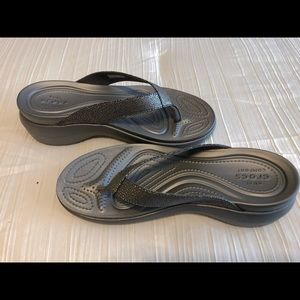 Crocs Sandals, size 10 , silver